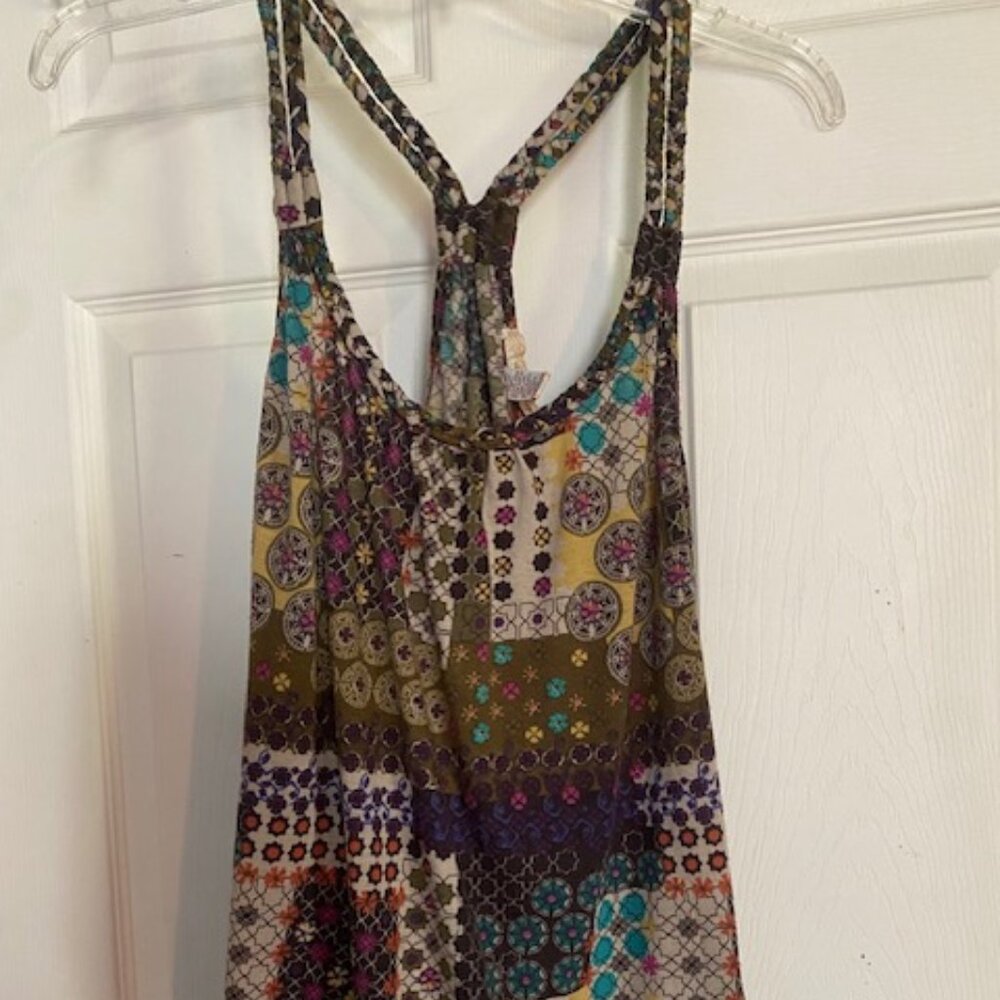 American Rag Racer Back Drawstring Shirt Women's Size L